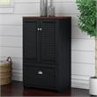 UrbanPro Storage Cabinet with File Drawer in Black and Cherry - Engineered Wood