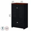 UrbanPro Storage Cabinet with File Drawer in Black and Cherry - Engineered Wood