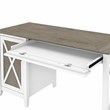 UrbanPro Contemporary Wood Computer Desk with Storage in Gray