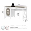 UrbanPro Contemporary Wood Computer Desk with Storage in Gray