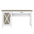 UrbanPro Contemporary Wood Computer Desk with Storage in Gray