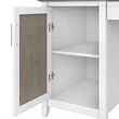 UrbanPro Contemporary Wood Computer Desk with Storage in Gray