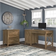 UrbanPro 54W Computer Desk with File Cabinet in Reclaimed Pine - Engineered Wood