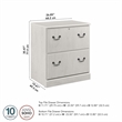 UrbanPro Engineered Wood Linen White Oak Lateral File Cabinet Rectangular Locking Drawers 27