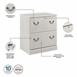 UrbanPro Engineered Wood Linen White Oak Lateral File Cabinet Rectangular Locking Drawers 27