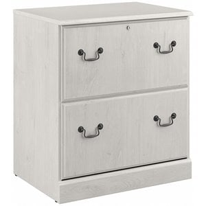UrbanPro Engineered Wood Linen White Oak Lateral File Cabinet Rectangular Locking Drawers 27&quotW