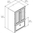 UrbanPro Storage Cabinet with File Drawer in Antique White - Engineered Wood