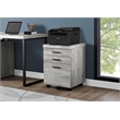 UrbanPro File Cabinet Rolling Mobile Printer Stand Office Work Laminate Grey