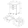 UrbanPro File Cabinet Rolling Mobile Printer Stand Office Work Laminate Grey