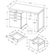 UrbanPro Computer Desk Home Office Laptop Storage Drawers 48