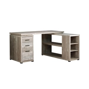 UrbanPro Computer Desk Home Office Corner L Shape Work Laptop Laminate Beige