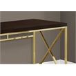 UrbanPro Computer Desk Home Office Laptop Work Metal Laminate Brown Gold
