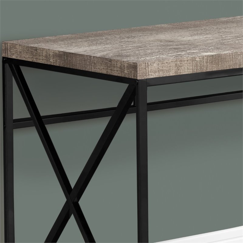 UrbanPro Computer Desk Home Office Laptop Work Metal Laminate Beige Black
