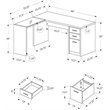 UrbanPro Computer Desk Home Office Corner L Shape Work Laptop Laminate Black