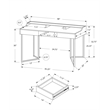 UrbanPro Computer Desk Home Office Laptop Storage Drawers 48