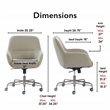 UrbanPro Modern / Contemporary Forester Leather Office Chair Cream