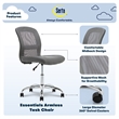 UrbanPro Essentials Ergonomic Armless Low-Back Computer Swivel Task Chair Gray