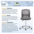 UrbanPro Essentials Ergonomic Armless Low-Back Computer Swivel Task Chair Gray