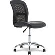 UrbanPro Essentials Ergonomic Armless Low-Back Computer Swivel Task Chair Black