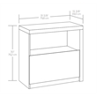 UrbanPro Modern Engineered Wood Lateral File in Pearl Oak Finish