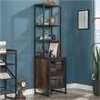 UrbanPro Modern Engineered Wood / Metal File Tower in Barrel Oak