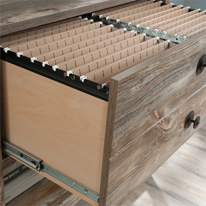 UrbanPro Modern Engineered Wood Lateral File in Rustic Cedar / Brown