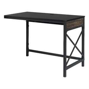 UrbanPro Engineered Wood / Metal 42&quot Desk Return in Carbon Oak