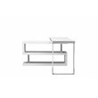 UrbanPro Multi-Position Lacquer & Steel Metal Desk in White Finish