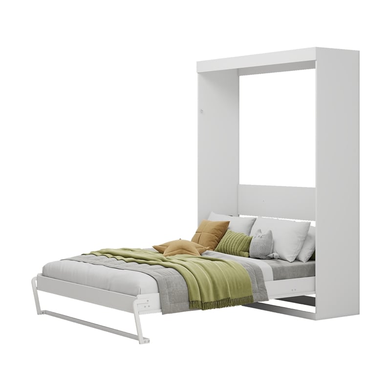 UrbanPro Modern Queen Murphy Bed 65-inch Space-Saving in White