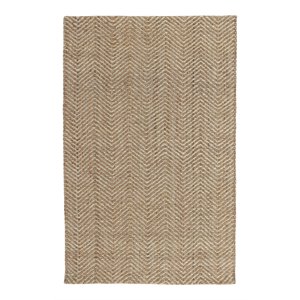 Kosas Home Chevron 24x36&quot Natural Jute Herringbone Area Rug in Natural and Ivory
