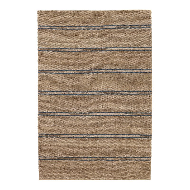 Kosas Home Barcelona 60x96&quot Transitional Jute Cotton and Wool Area Rug in Navy