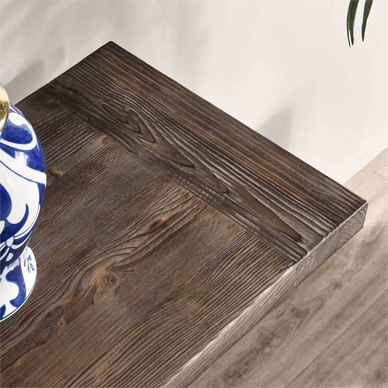 Kosas Home Carolina Reclaimed Pine Console Table in Rustic Brown