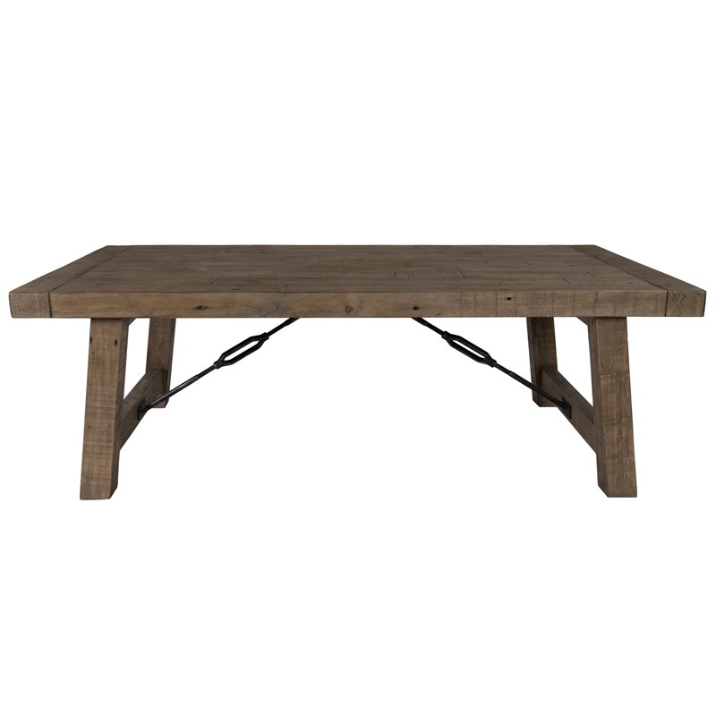 Kosas Home Tuscany Reclaimed Pine Coffee Table in Weathered Gray