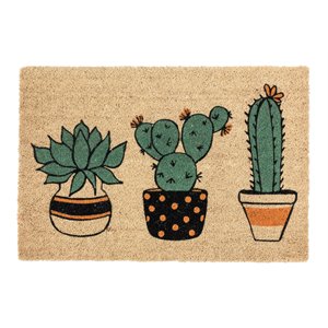 Kosas Home Arizona 24x36&quot Coir Planter Friends Doormat in Multi-Color