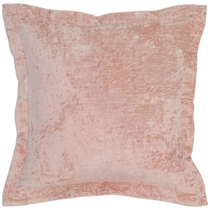 Kosas Home Bryce 22&quot Square Transitional Velvet Throw Pillow in Pink
