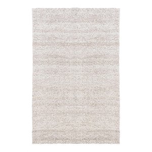 Kosas Home Chevron 60 x 96&quot Jute Fabric Area Rug in Ivory/Natural