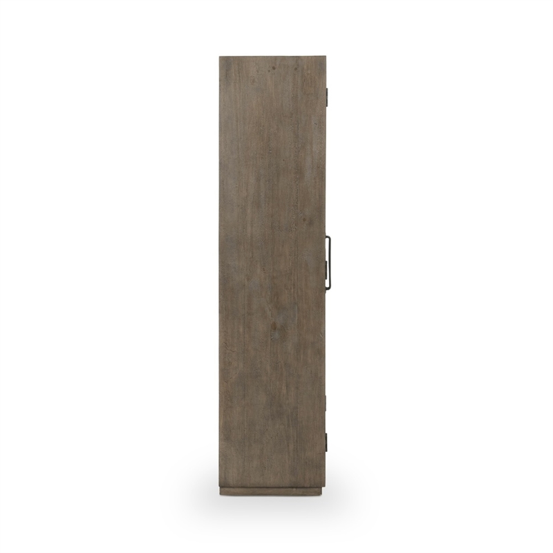 Kosas Home Quincy Transitional Reclaimed Pine Wood Display Cabinet in Brown