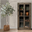 Kosas Home Quincy Transitional Reclaimed Pine Wood Display Cabinet in Brown