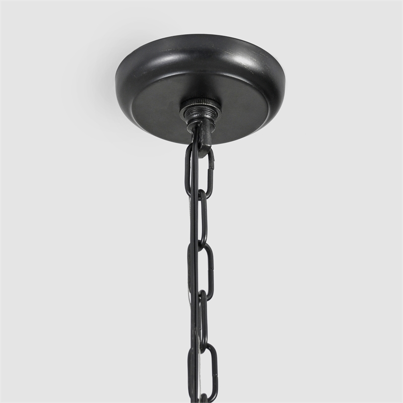 Kosas Home Voltaire 6-light Contemporary Iron Chandelier in Black Finish