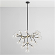 Kosas Home Timothy 20-light Iron and Glass Chandelier in Black and Gold