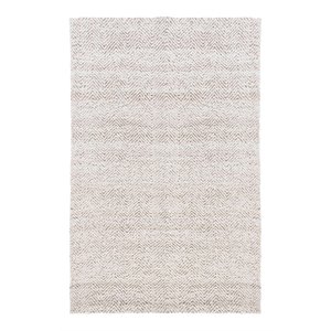 Kosas Home Chevron 108 x 144&quot Jute Fabric Area Rug in Ivory/Natural
