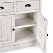 Kosas Home Quincy 4-Drawer 4-Door Solid Pine Wood Sideboard in Nordic Ivory