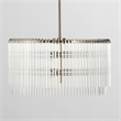 Kosas Home Kaela 6-light Vintage Iron and Glass Chandelier in Clear/Gold