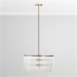 Kosas Home Kaela 6-light Vintage Iron and Glass Chandelier in Clear/Gold