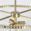 Kosas Home Kaela 6-light Vintage Iron and Glass Chandelier in Clear/Gold