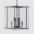Kosas Home Lena 8-Light Iron Metal and Acrylic Geometric Chandelier in Black