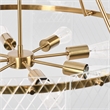 Kosas Home Apfel 8-Light Modern Iron and Glass Chandelier in Gold/Antique Brown