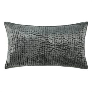Kosas Home Dimitry 20x36&quot Rayon Velvet and Solid Cotton King Sham in Bay Green