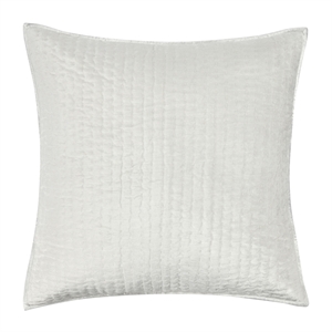 Kosas Home Dimitry 26x26&quot Rayon Velvet and Solid Cotton Euro Sham in Ivory