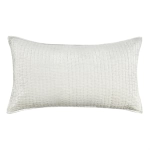 Kosas Home Dimitry 20x36&quot Rayon Velvet and Solid Cotton King Sham in Ivory